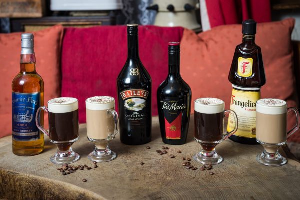Irish coffees at Johnnie Fox's