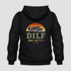 Black hoodie with DILF ‘Damn I Love Fox’s’ graphic design on the back.