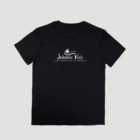 Black T-shirt with full Johnnie Fox’s logo across the front.